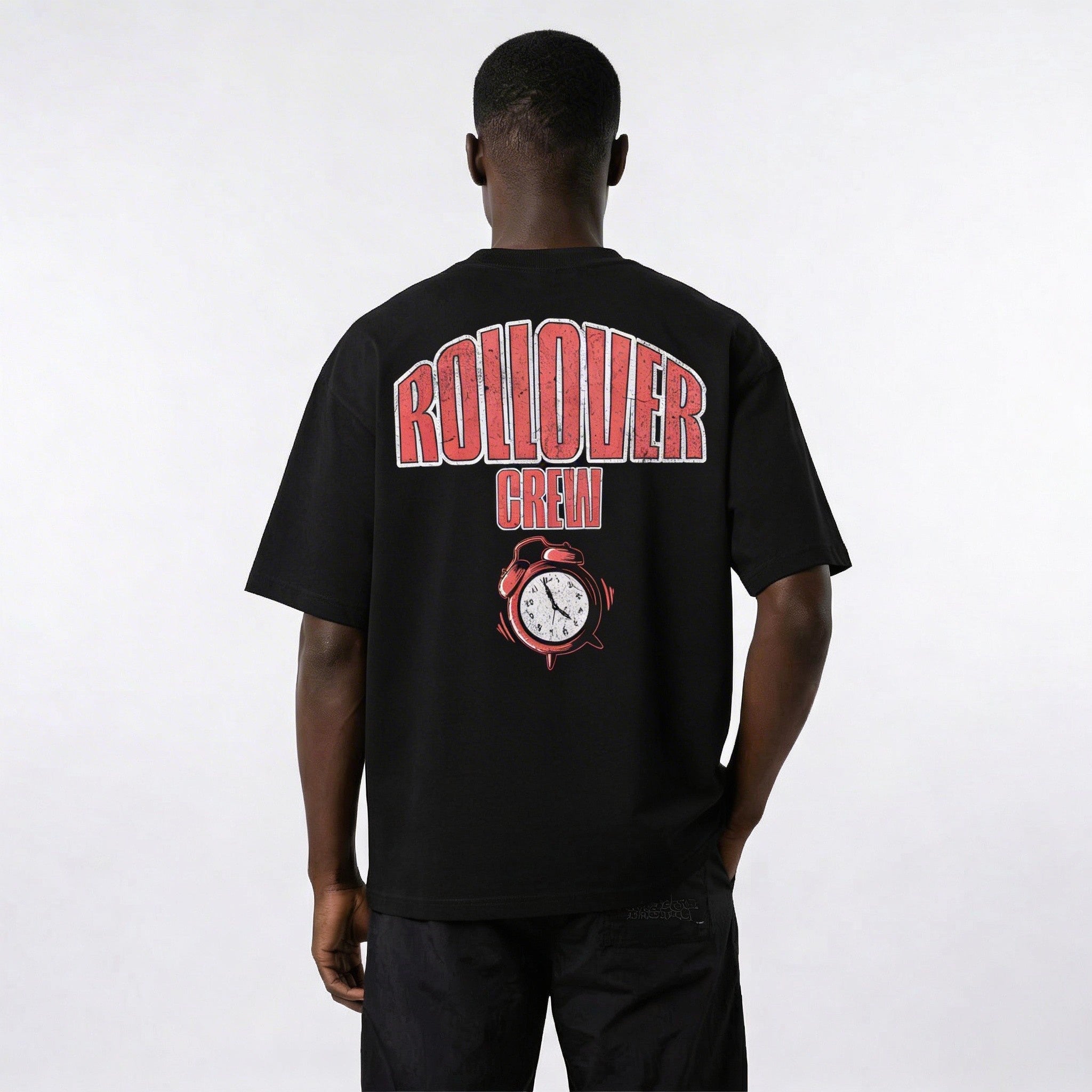 ROLLOVER CREW TEE - BLACK