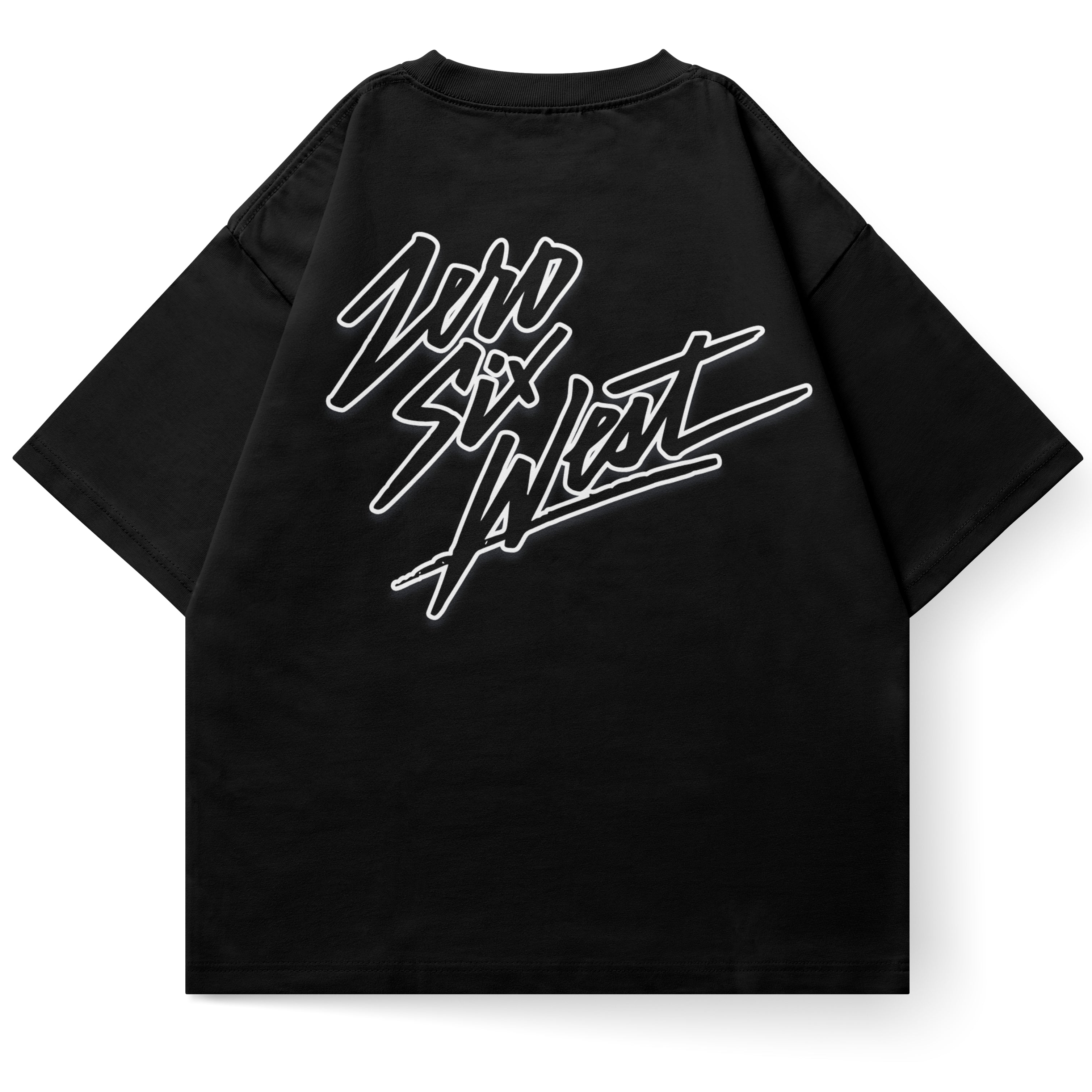 SLASH TEXT TEE - BLACK