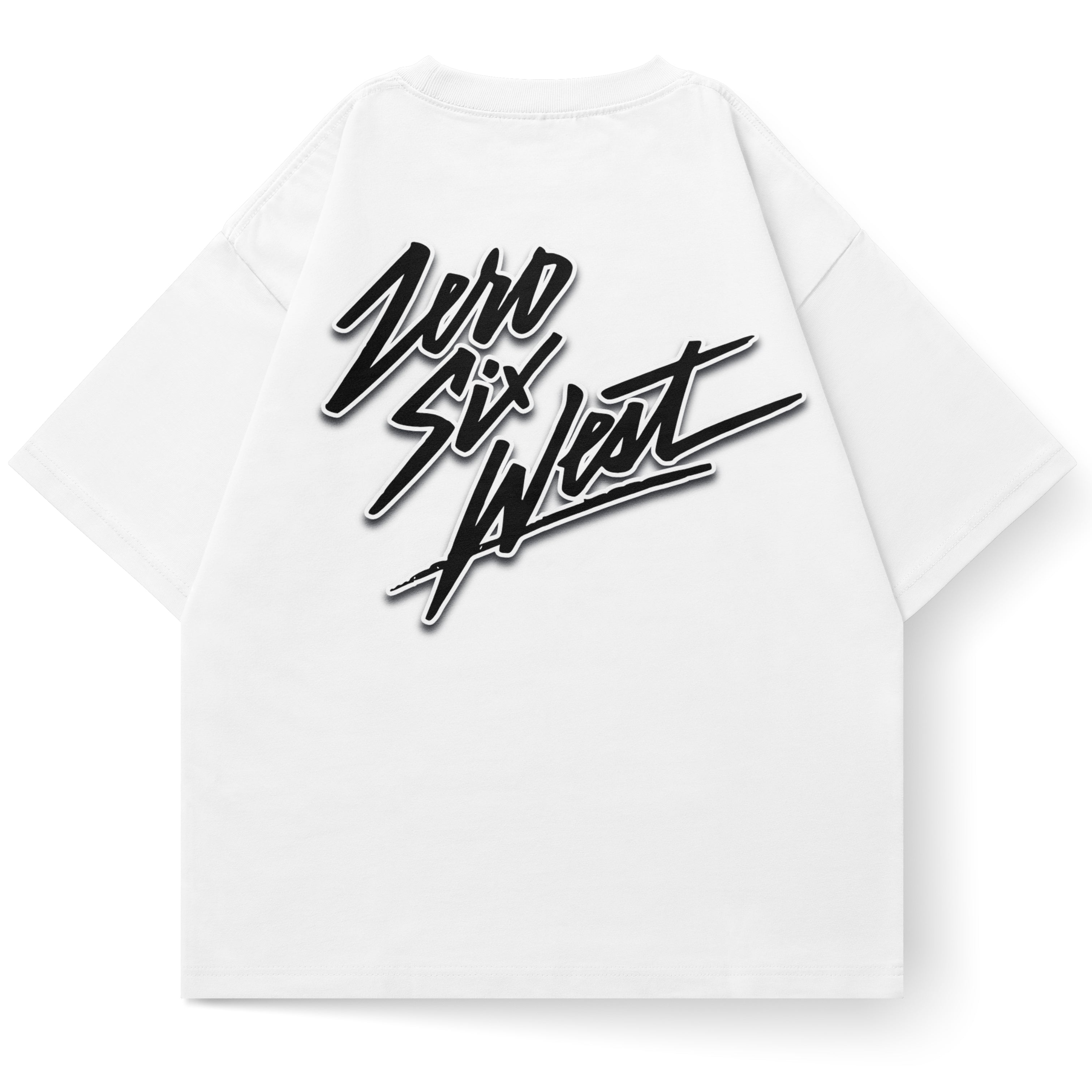 SLASH TEXT TEE - WHITE