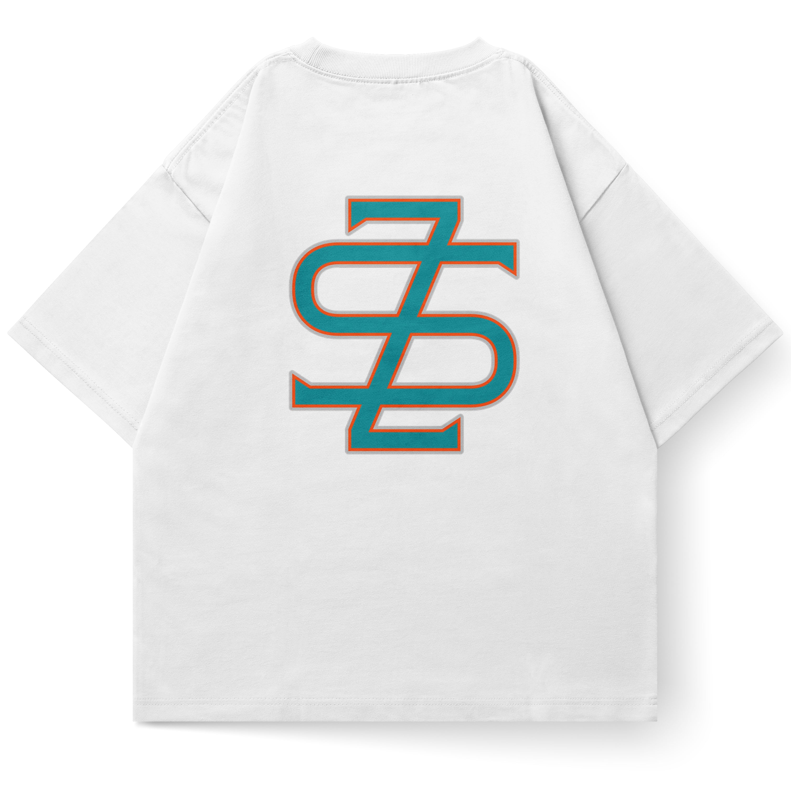 COLLEGE BACK PRINT TEE - WHITE
