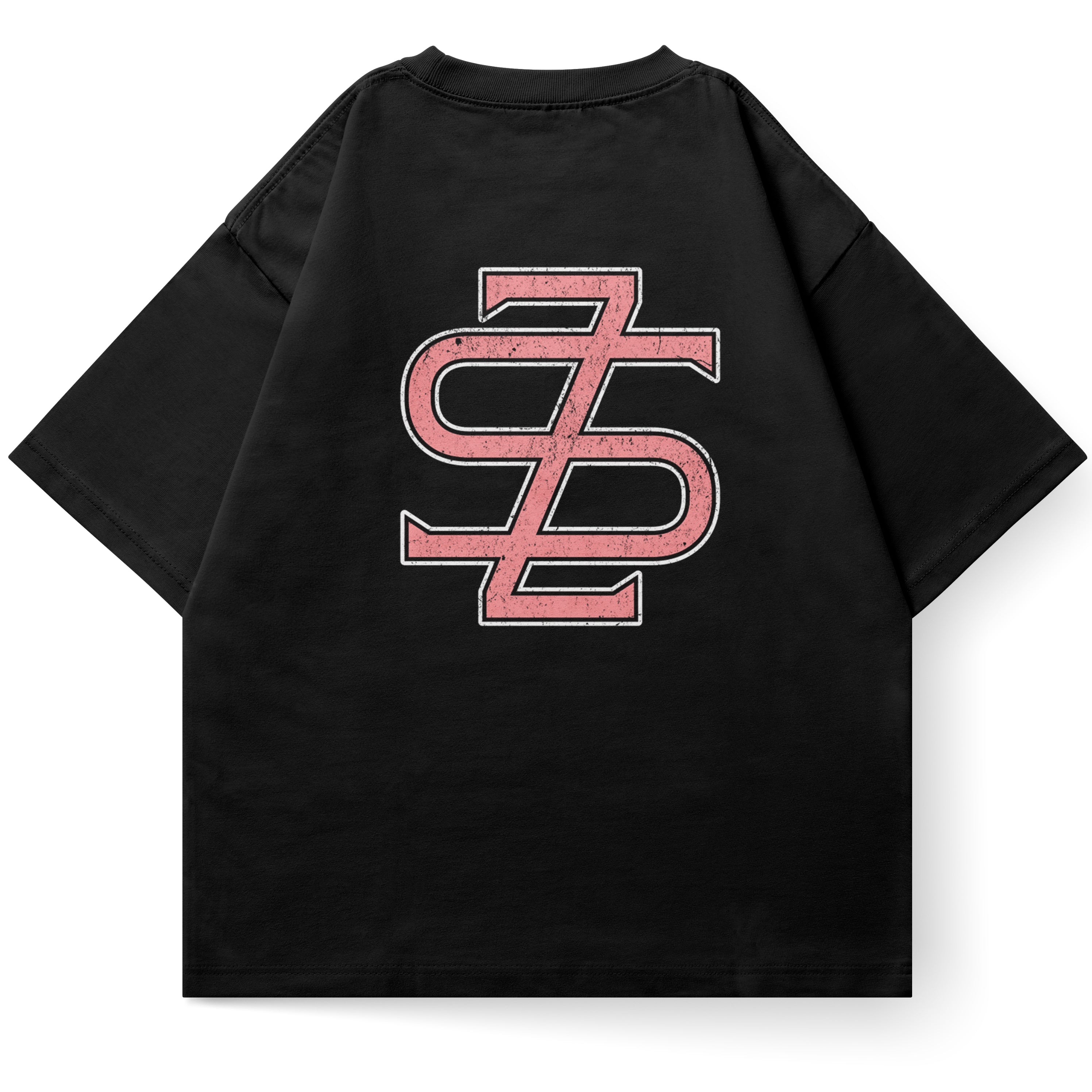 COLLEGE BACK PRINT TEE - BLACK