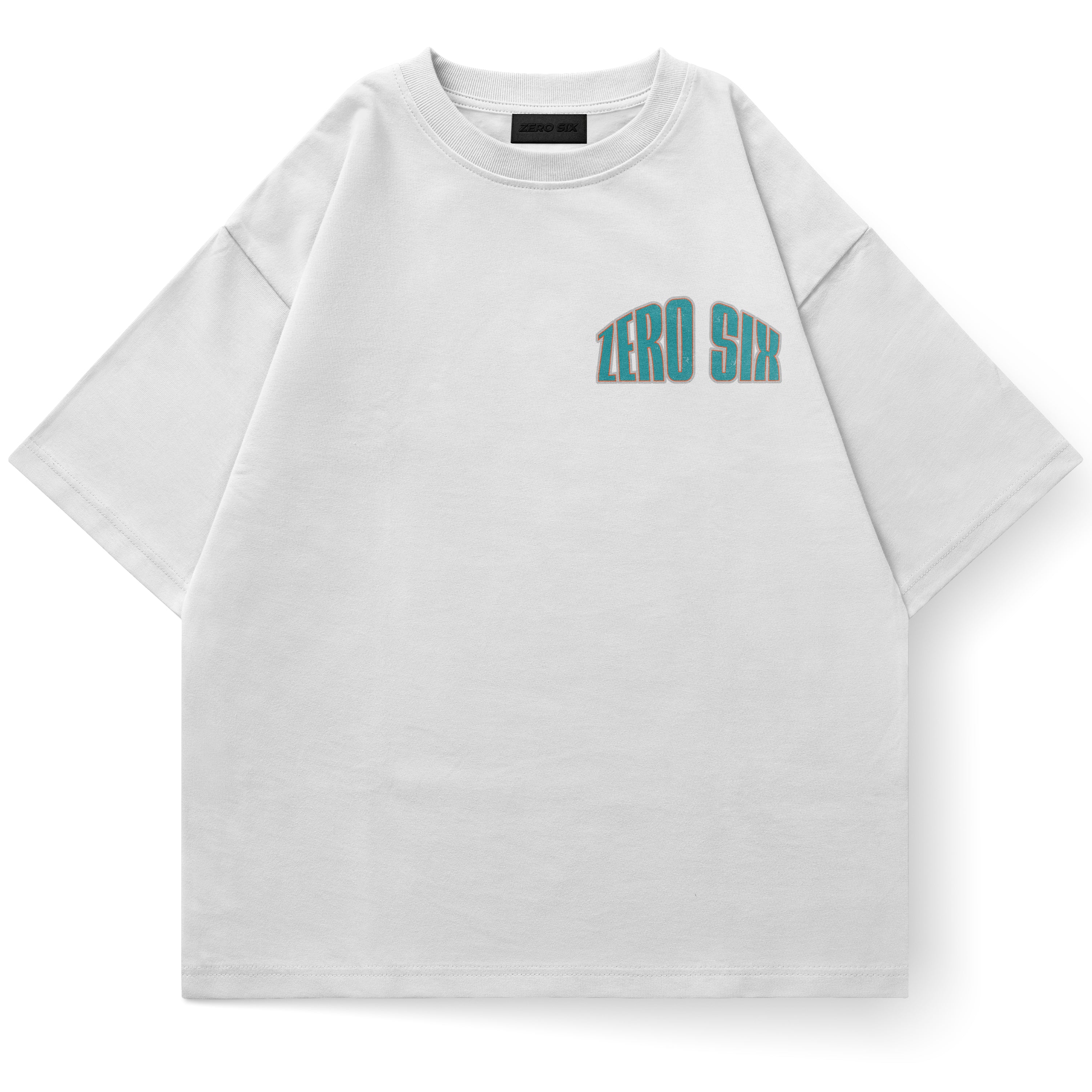 COLLEGE BACK PRINT TEE - WHITE