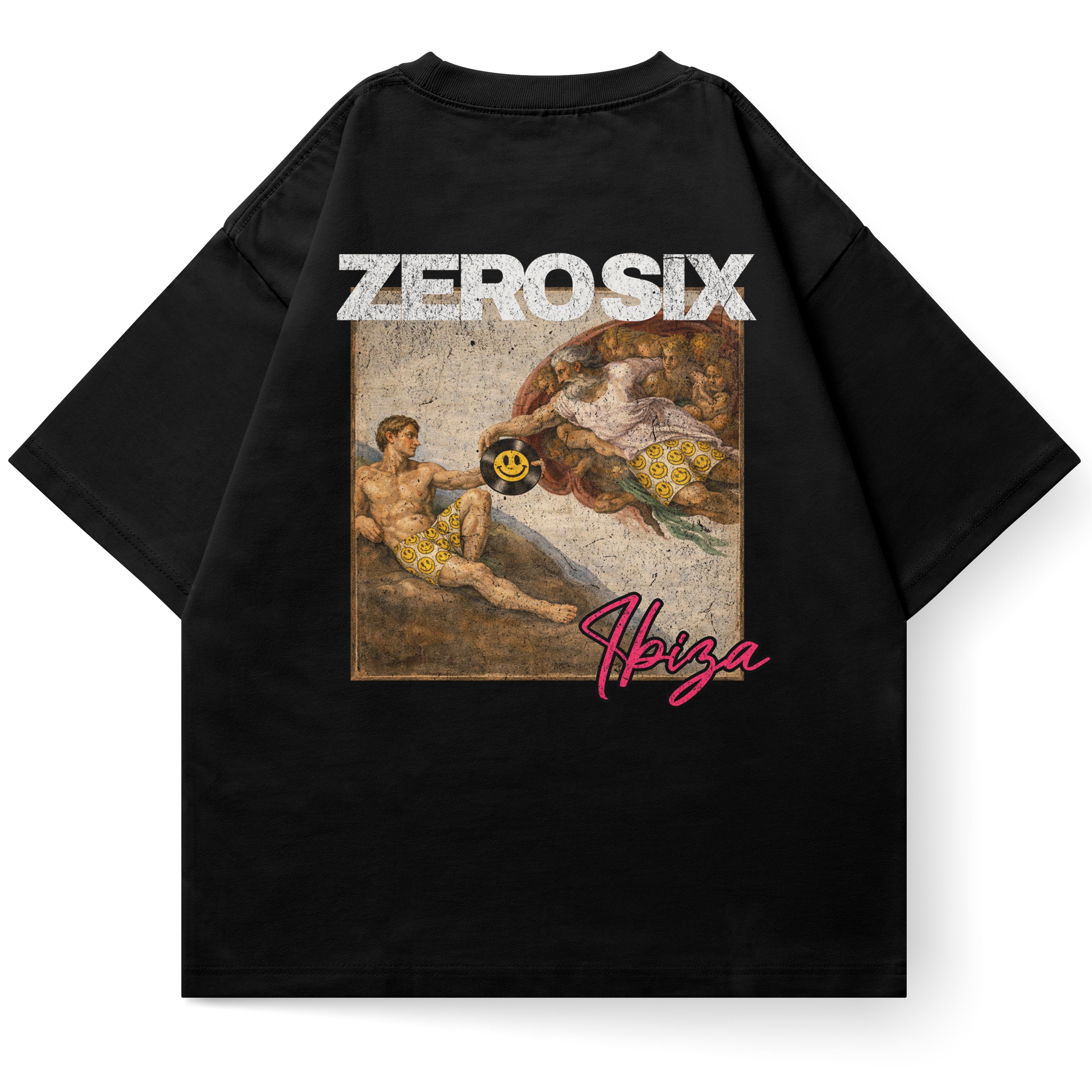 ACID ART VINYL TEE - BLACK