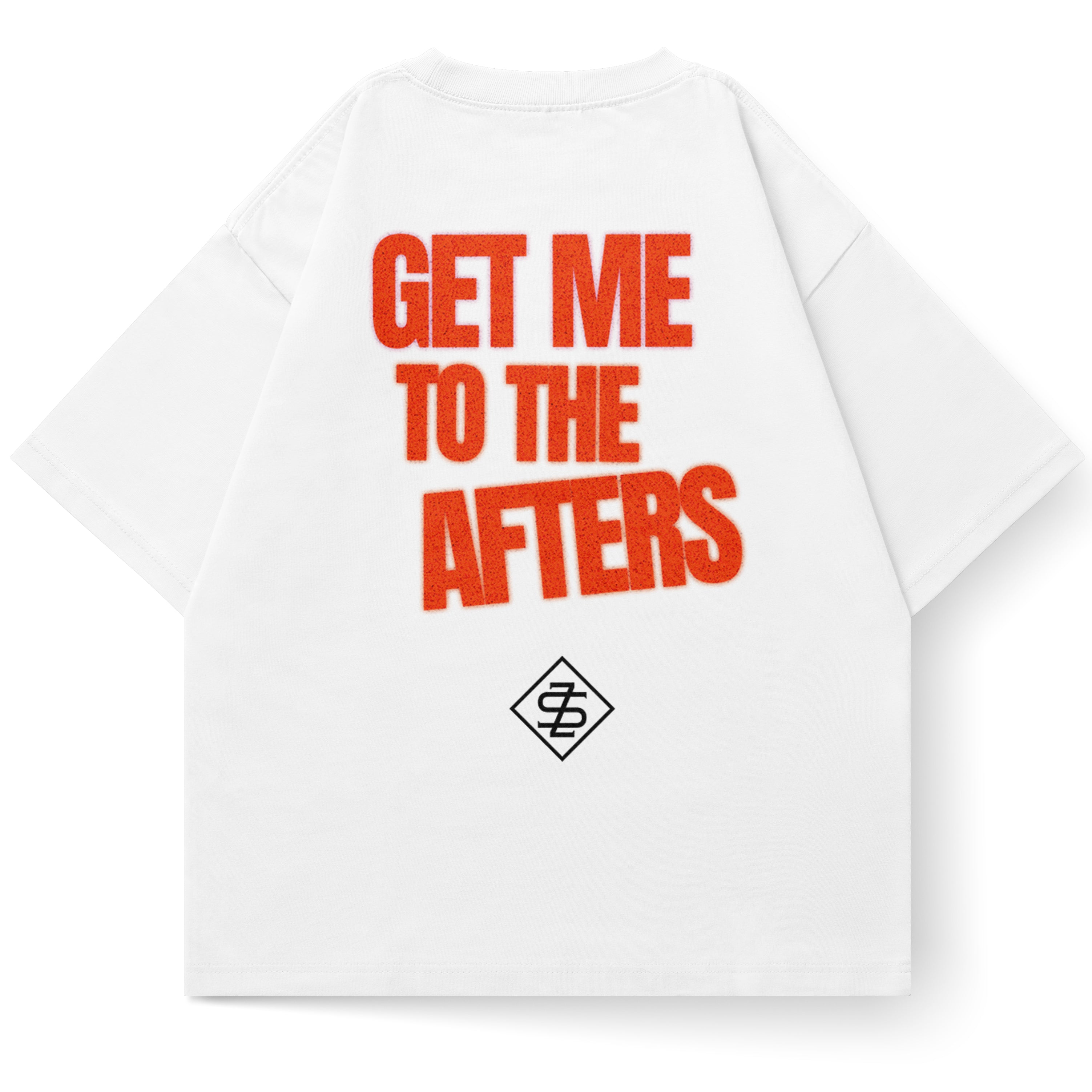 AFTERS BLURRED TEXT TEE - WHITE