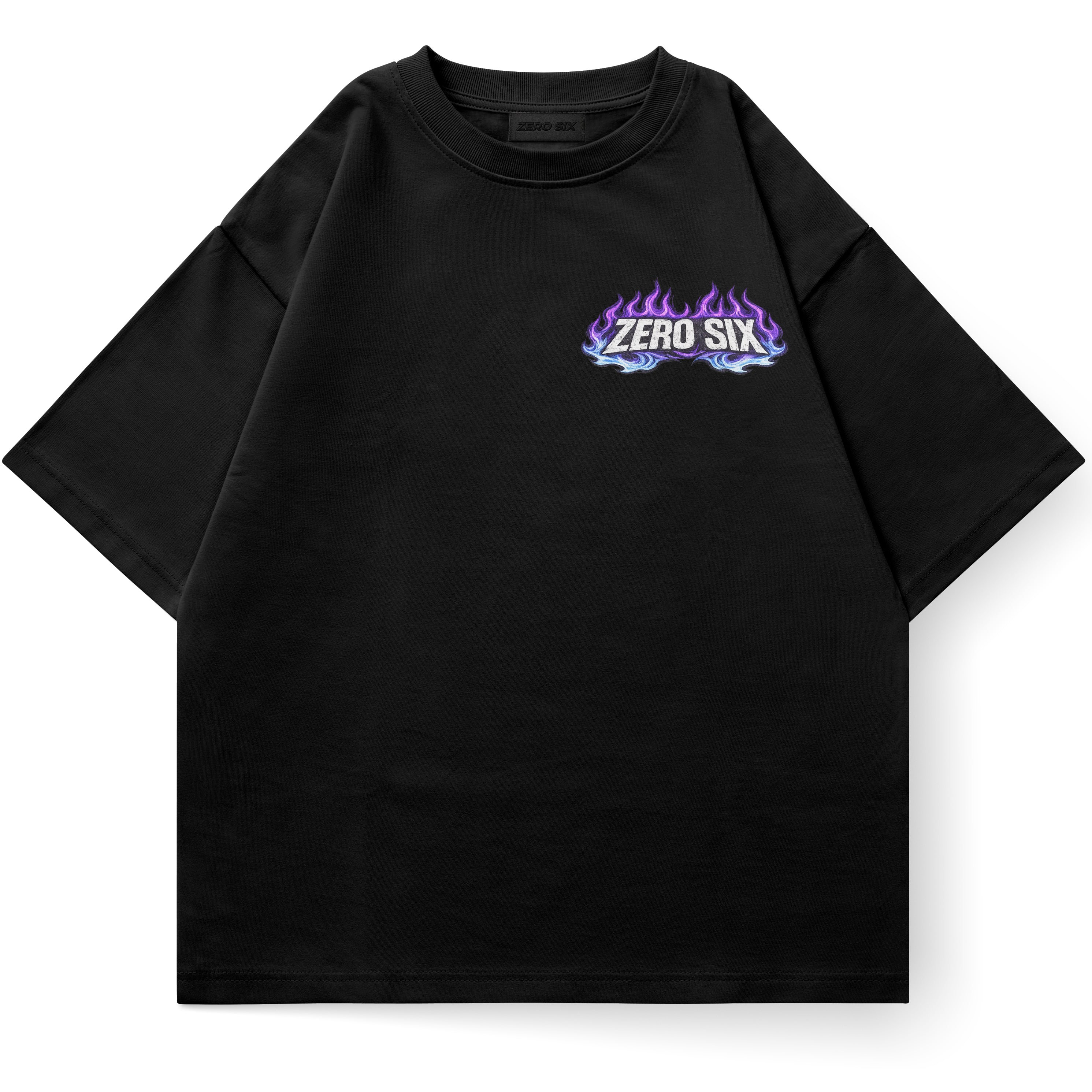 FLAMES TEE - BLACK
