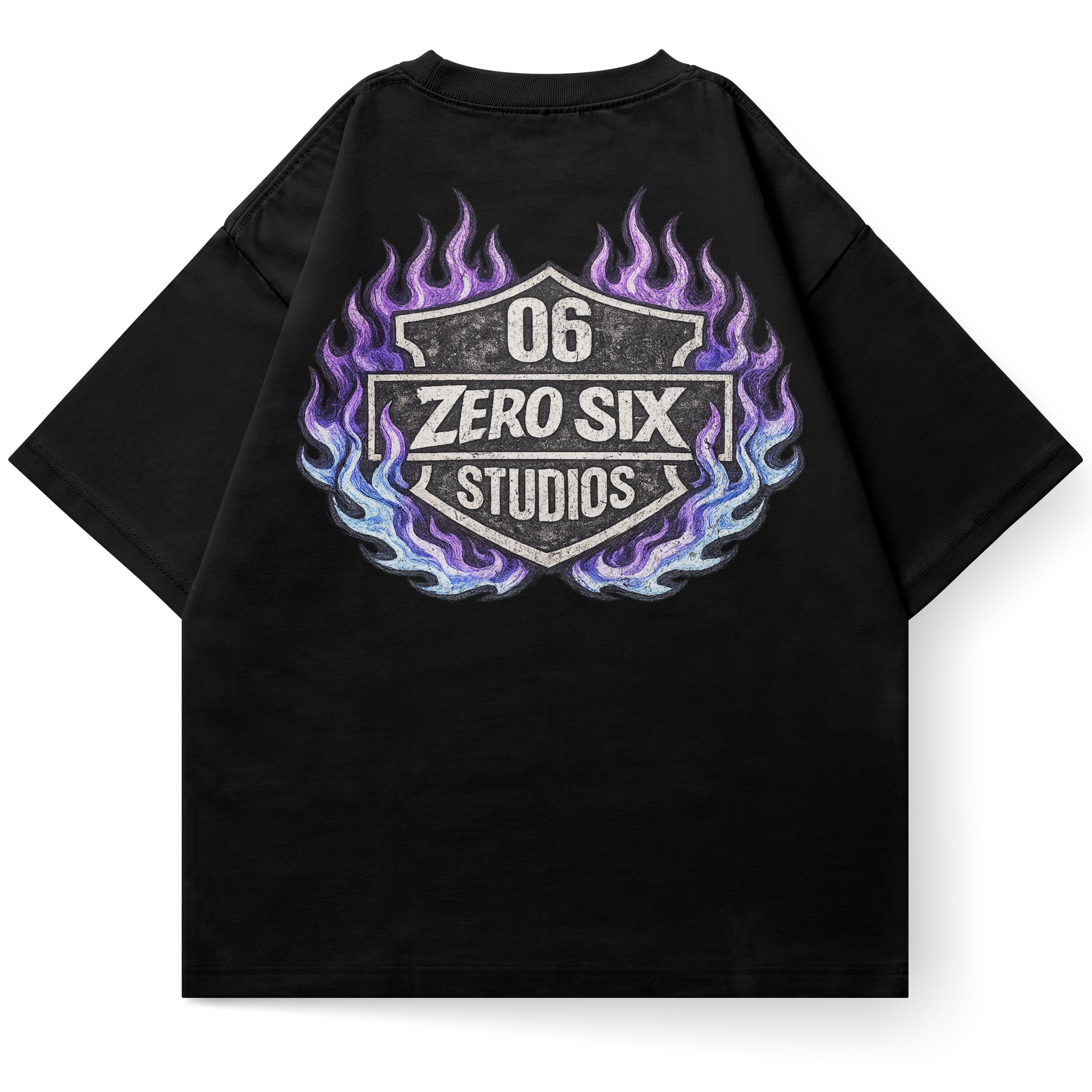 FLAMES TEE - BLACK