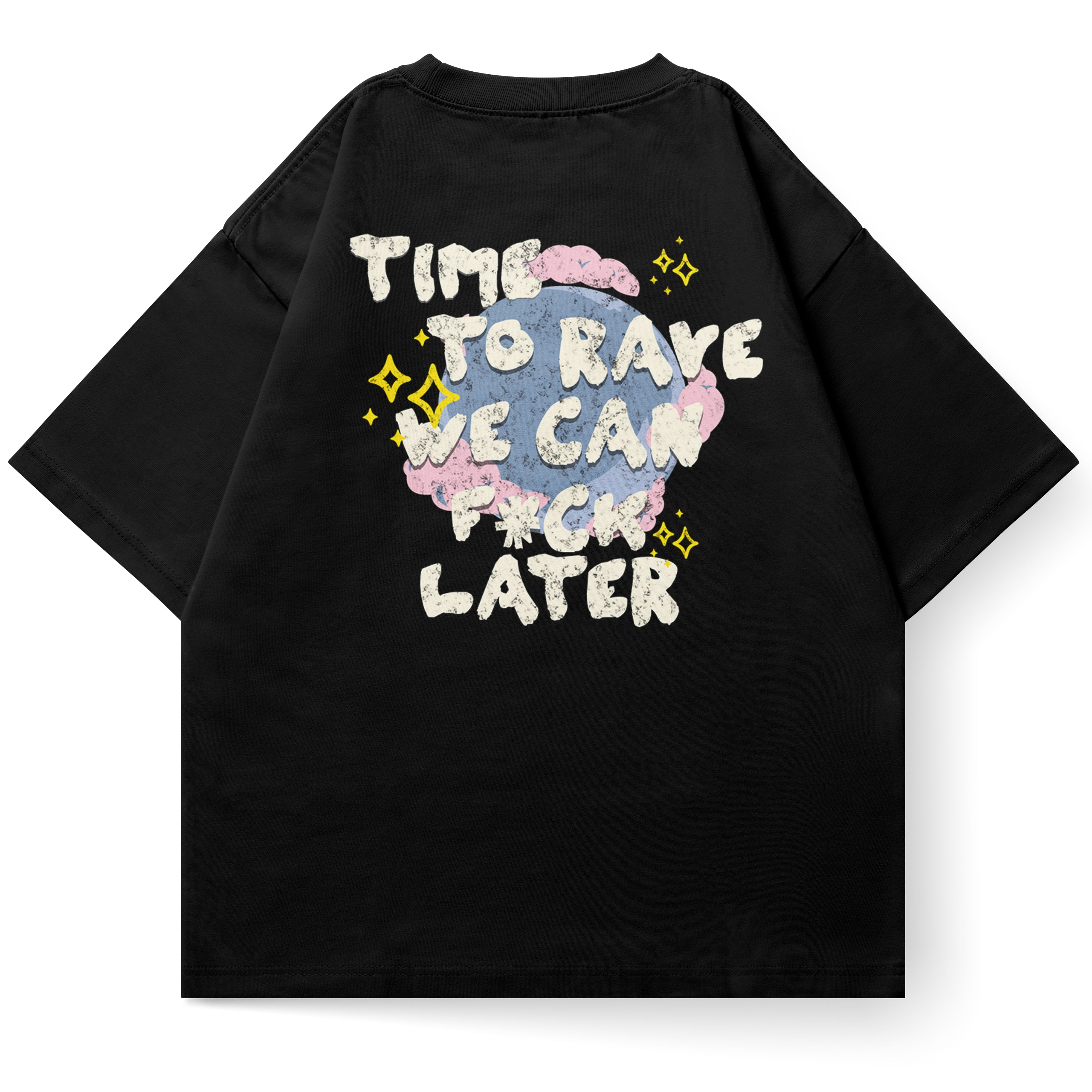 TIME TO RAVE TEE - BLACK