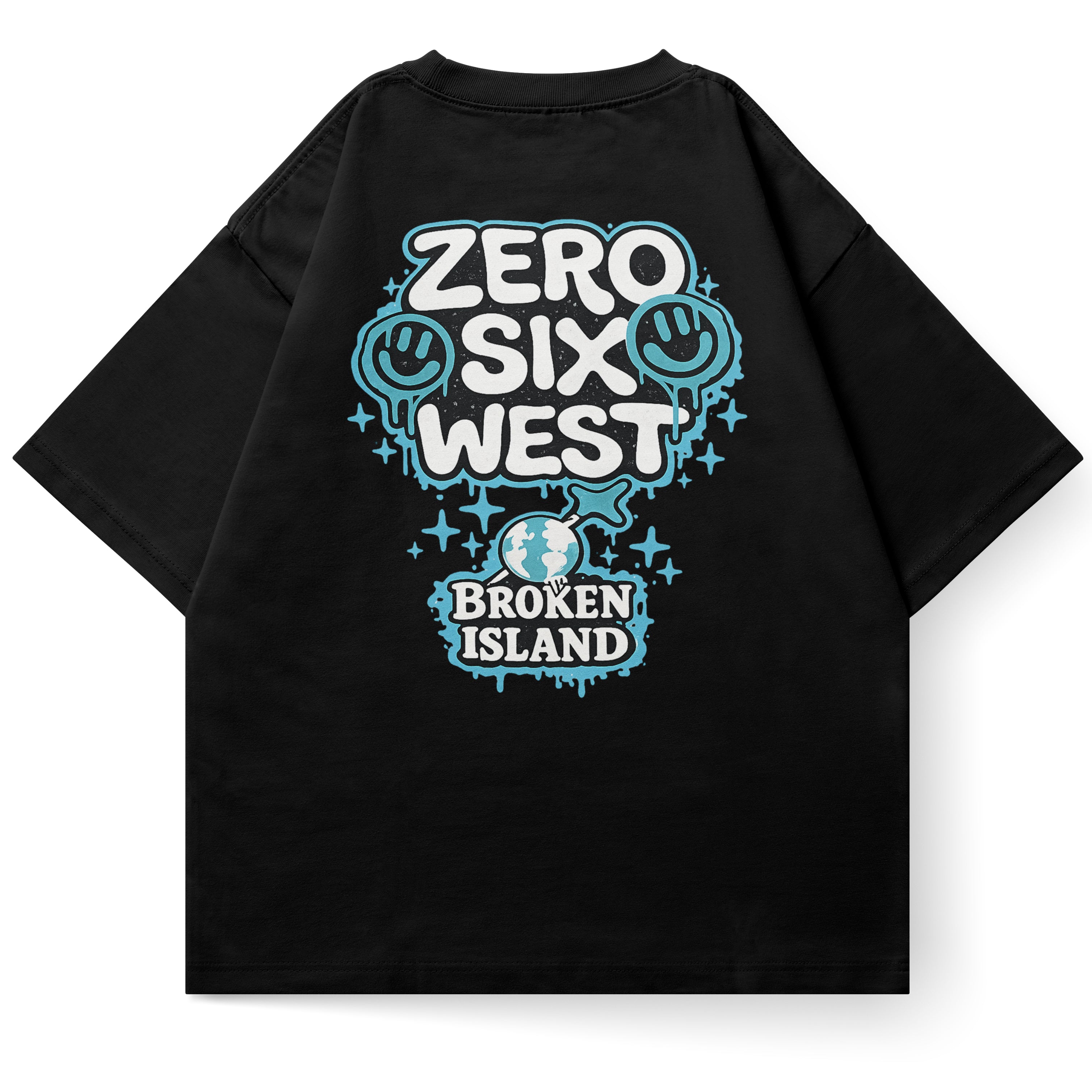 IBIZA BROKEN ISLAND TEE - BLACK