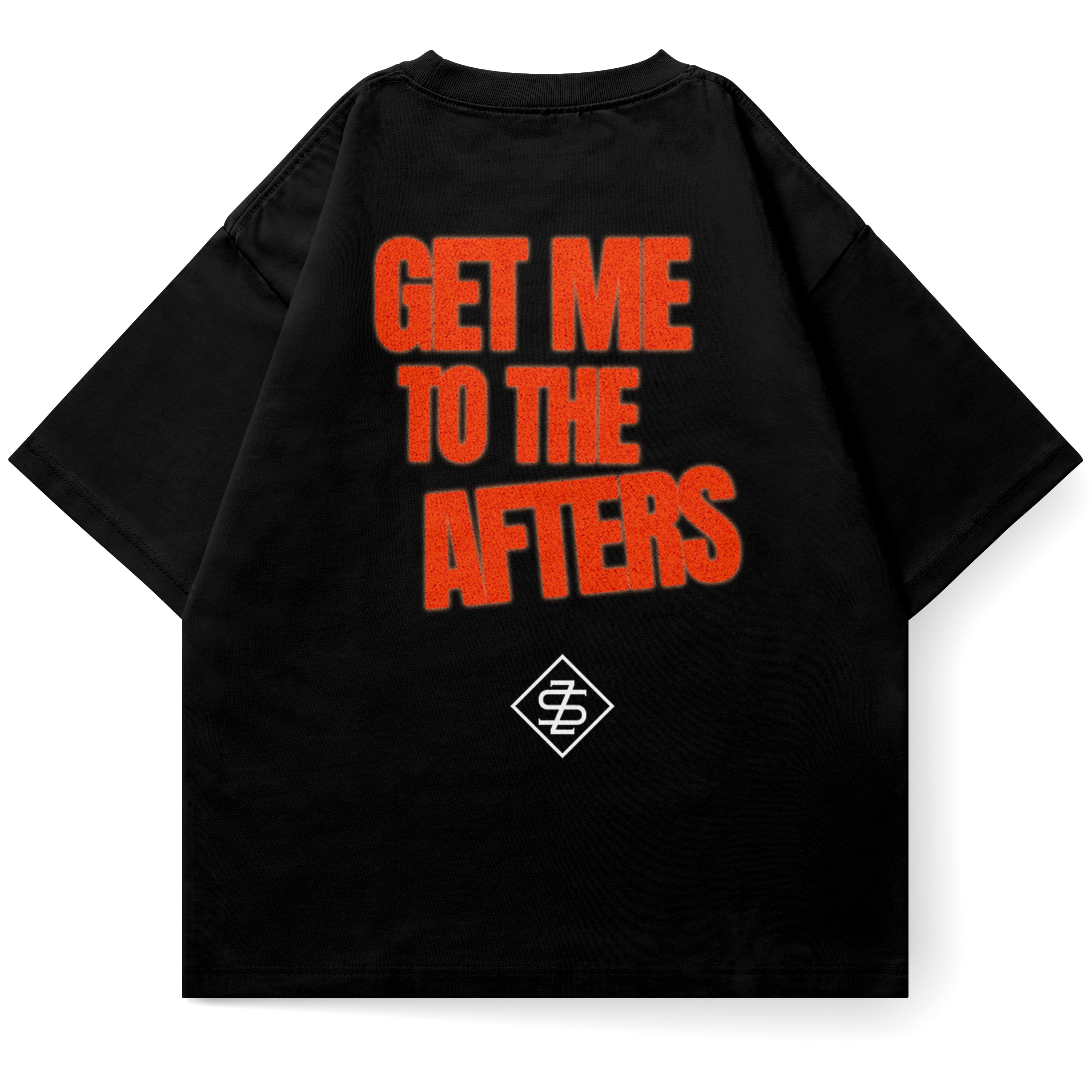 AFTERS BLURRED TEXT TEE - BLACK