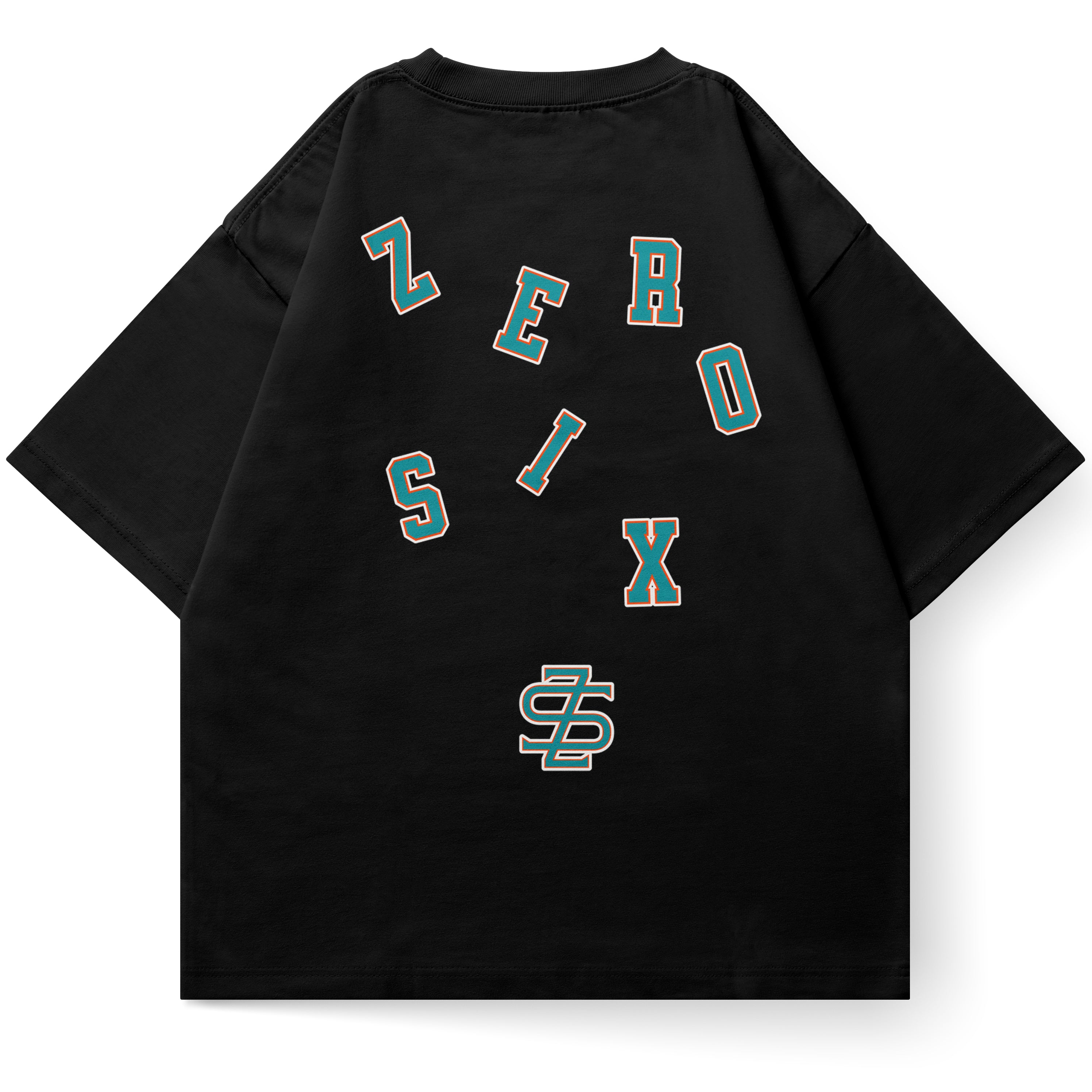 SCRAMBLED PRINT TEE - BLACK