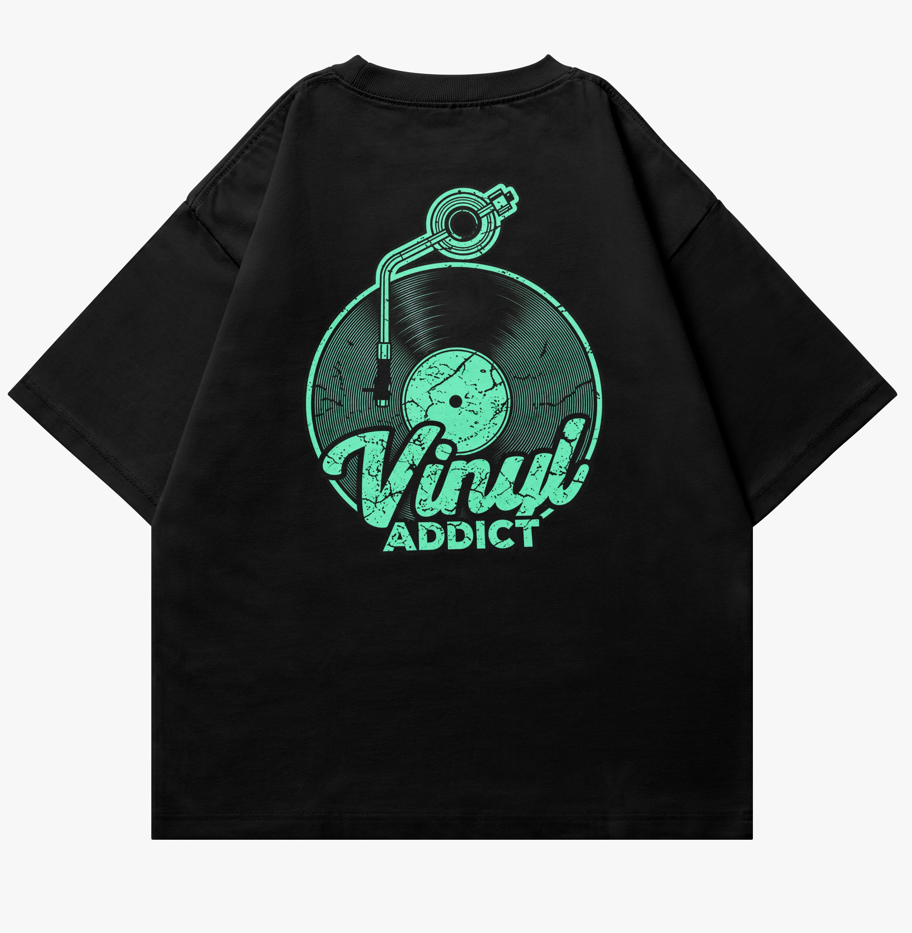 VINYL ADDICT TEE - BLACK
