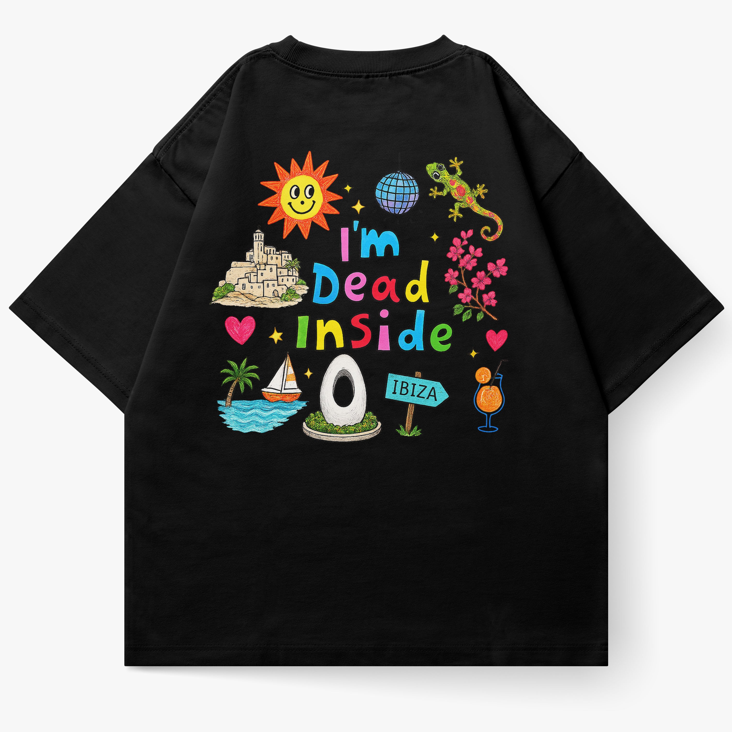 KEEP SMILING TEE - BLACK