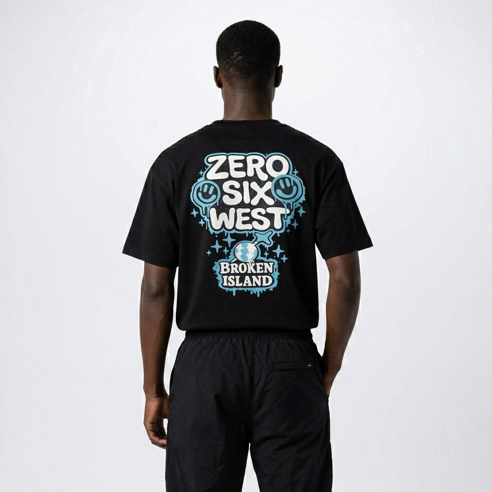 IBIZA BROKEN ISLAND TEE - BLACK