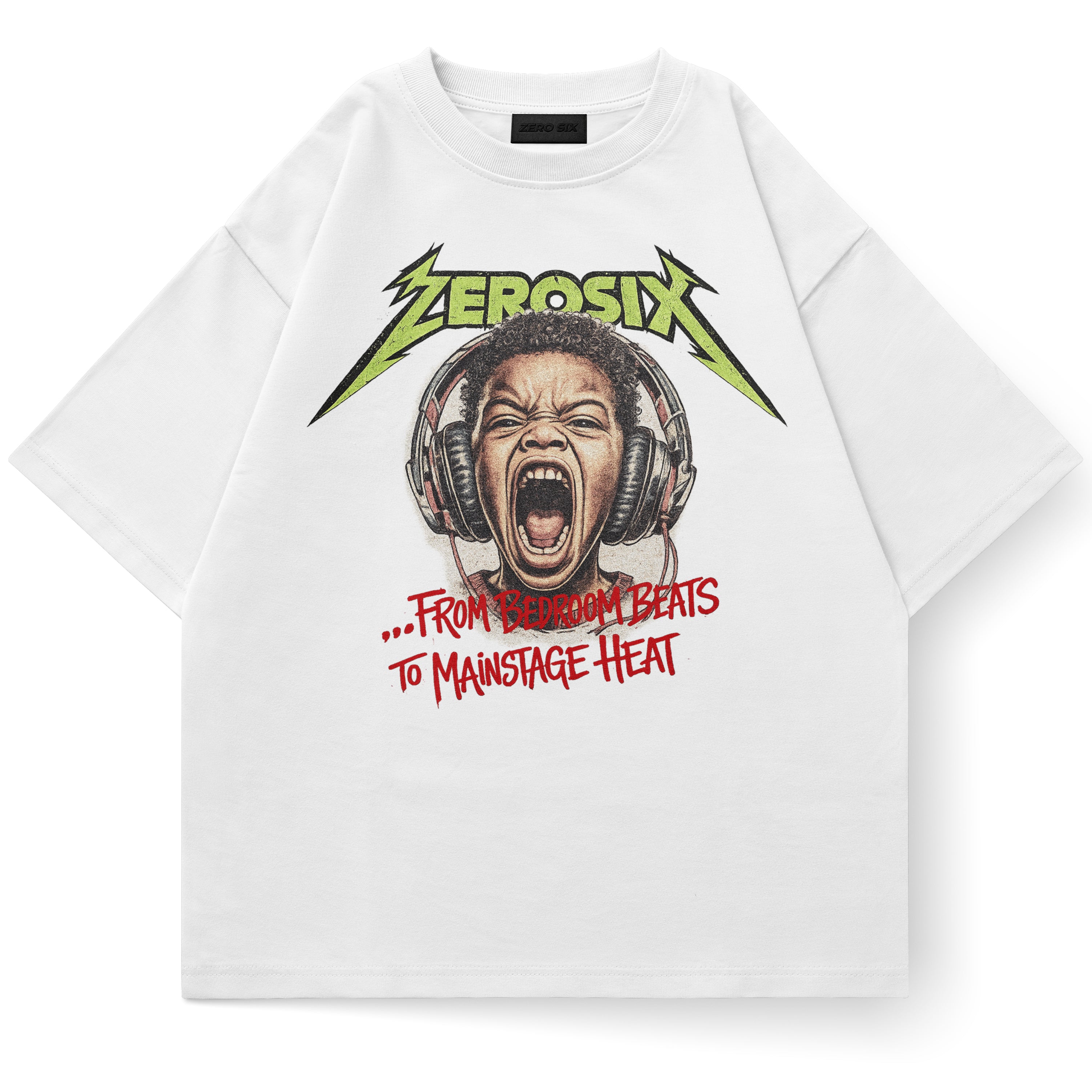 BEDROOM BEATS TEE - WHITE