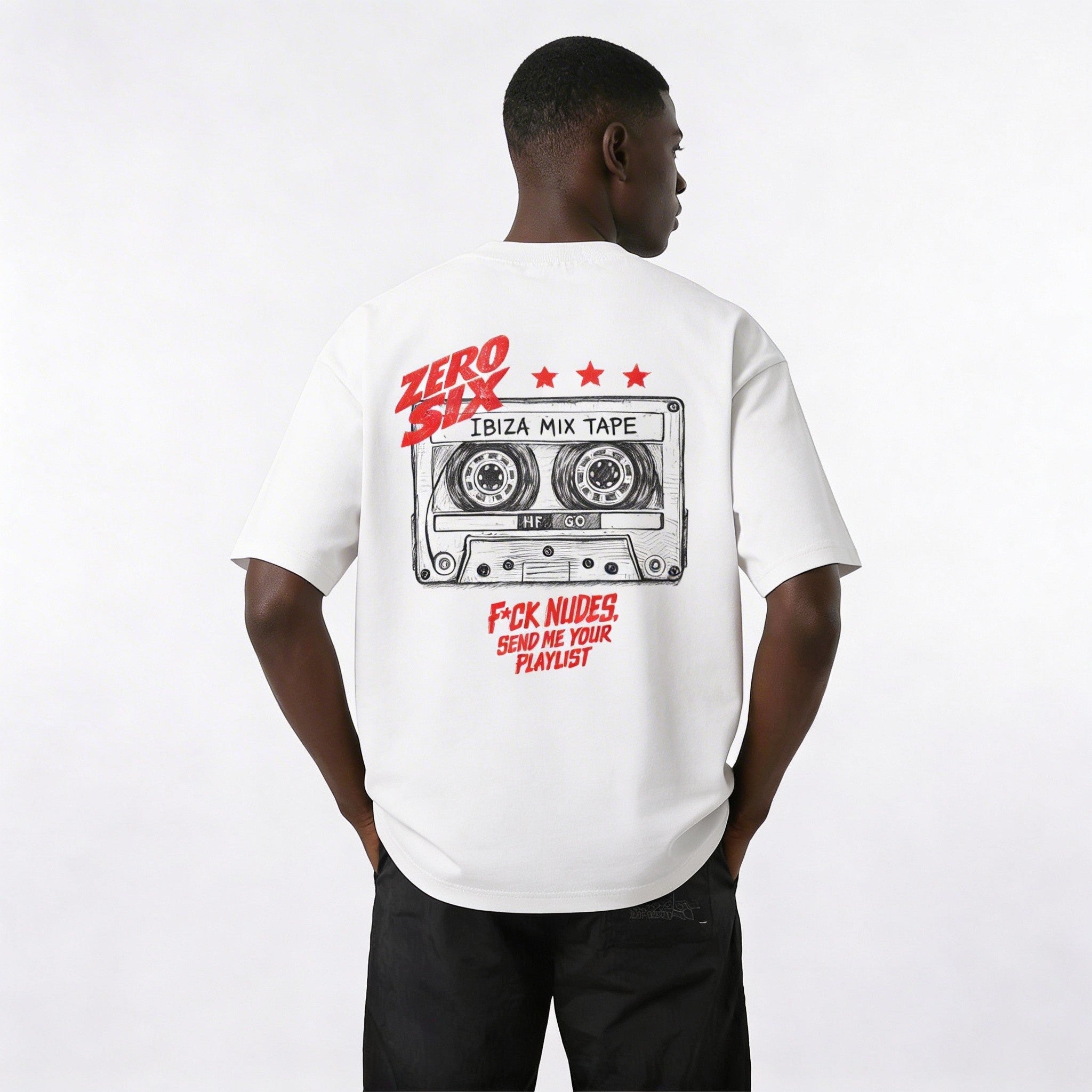MIXTAPE TEE - WHITE
