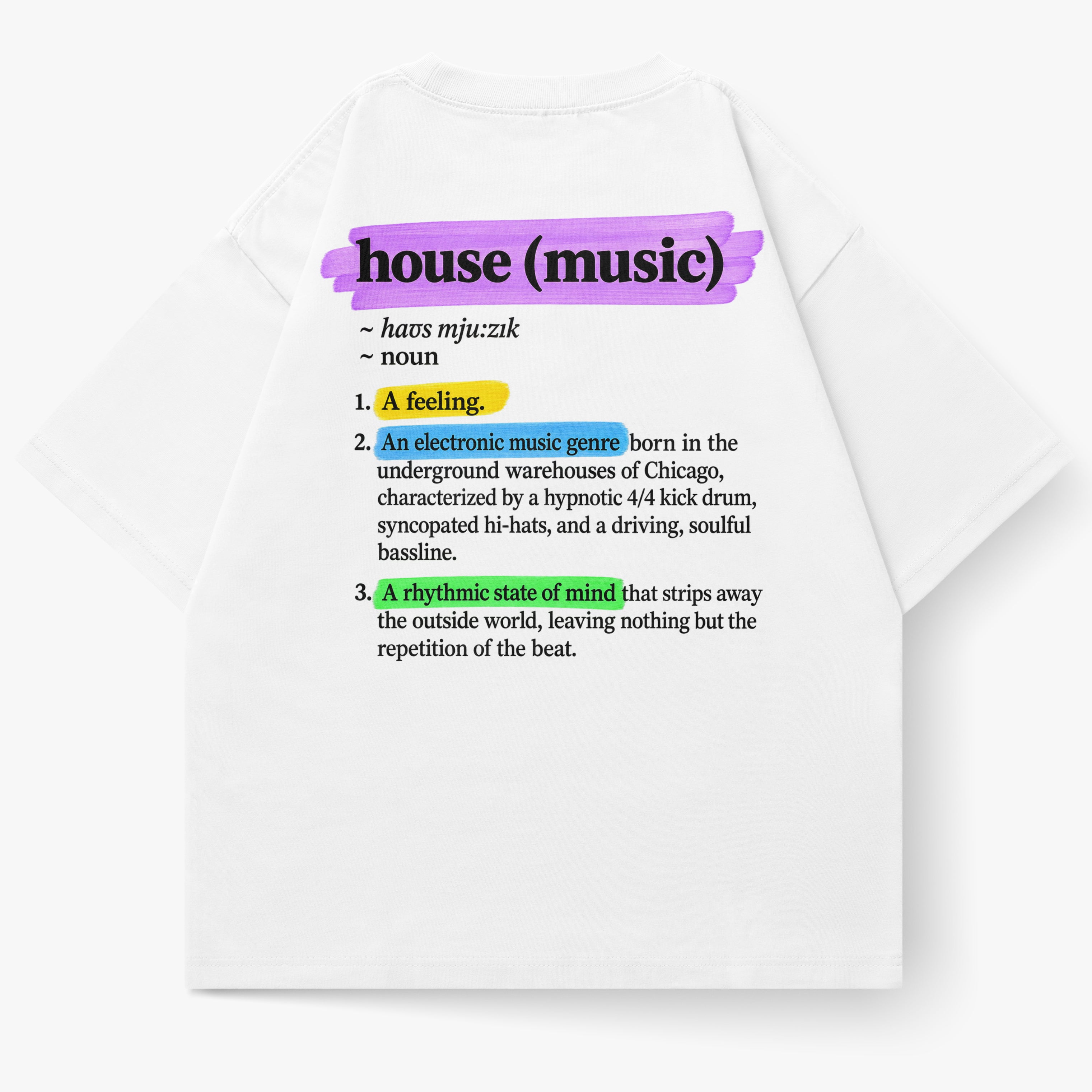 HOUSE MUSIC TEE - WHITE