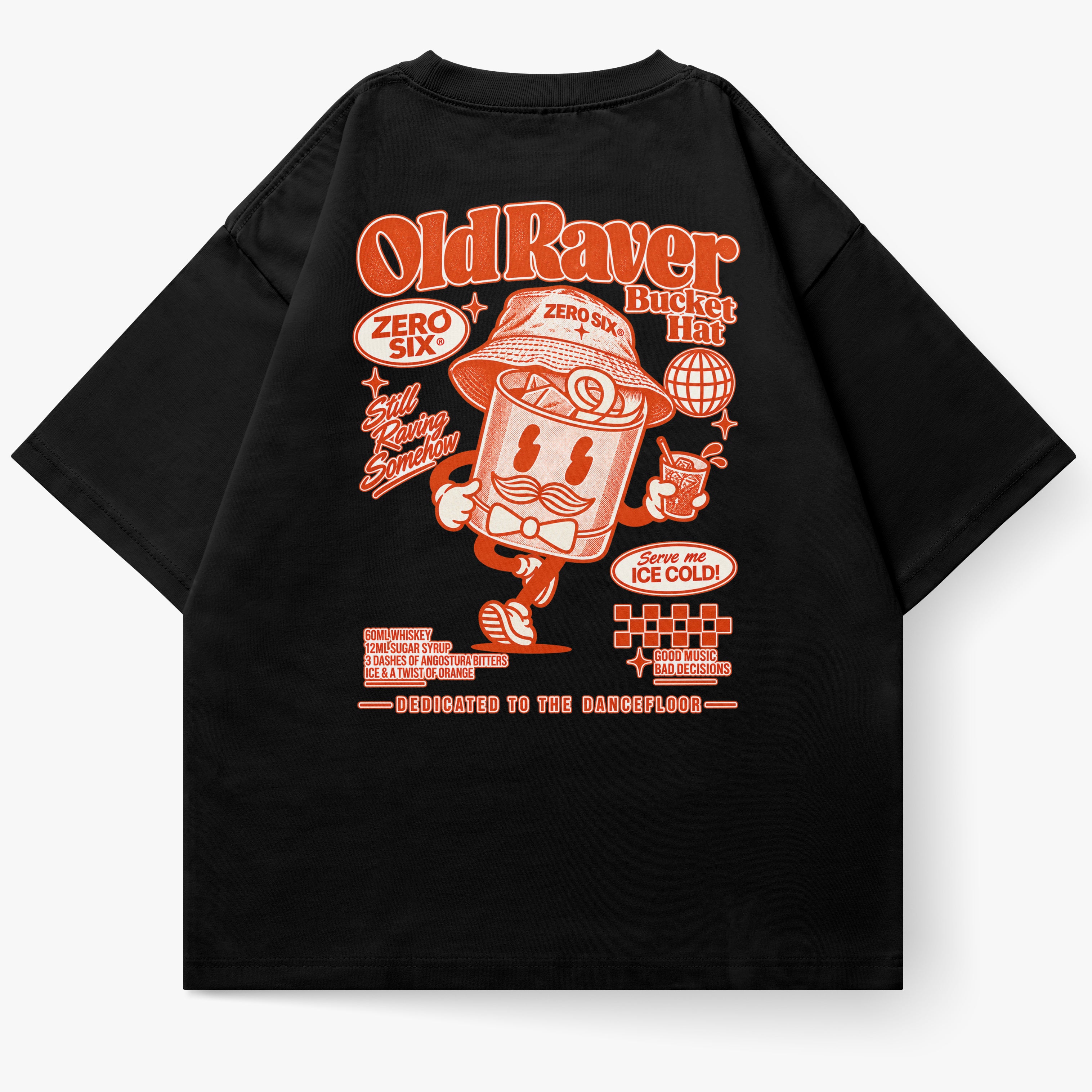 OLD RAVER TEE - BLACK